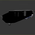 Silver Futuristic Aircraft Model With Blue Red Accents And Cockpit Wings Design