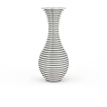 Modern Office Interior Design With White And Gray Striped Vase Decor 3d model