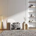 Quiet single sofa 3d model