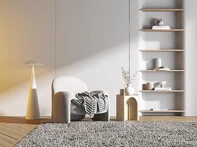 Quiet single sofa 3d model