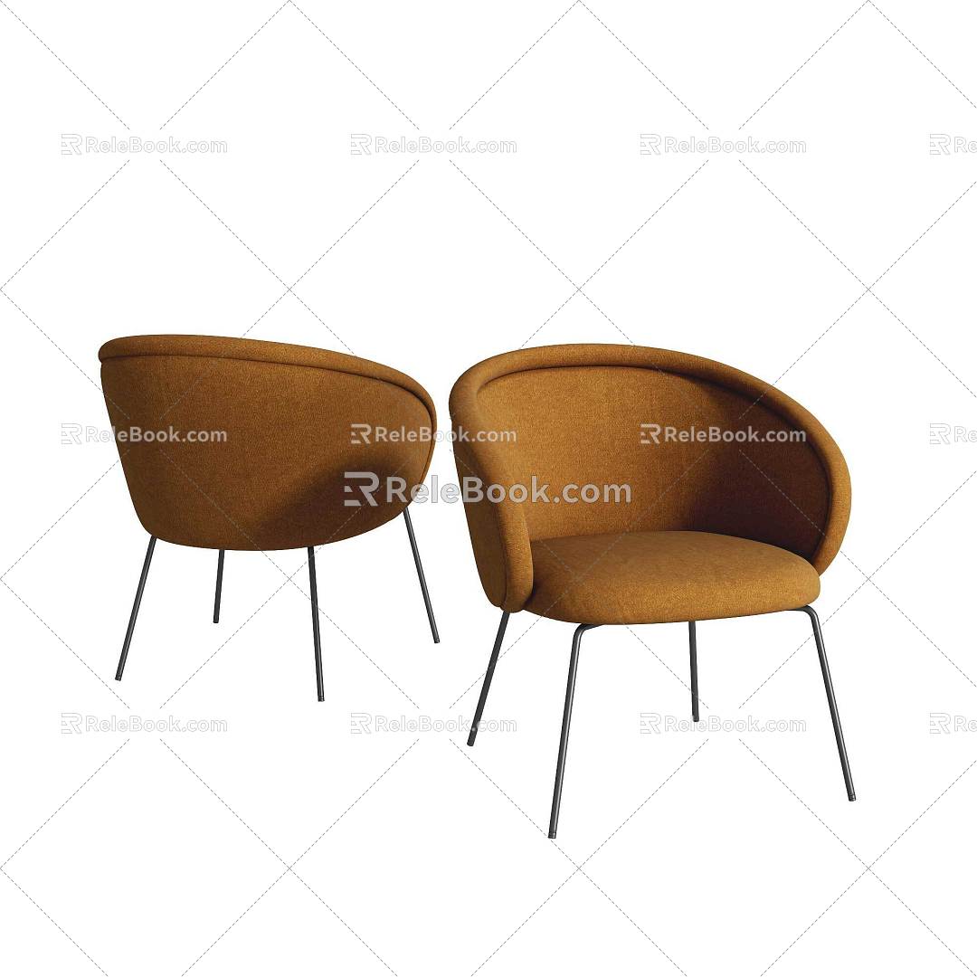 Minismal Restaurant Dining Chair 3d model