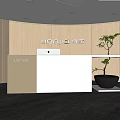 Modern Front Desk 3d model