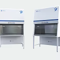 Double White Biological Safety Cabinets With Blue Stripe For Laboratory Use
