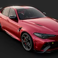 Red High Performance Sports Car With Aggressive Styling And Black Alloy Wheels