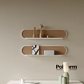 Modern Home Office Desk With Gray Chair Wooden Shelves And Wall Art Decor