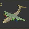 Modern transport aircraft transport aircraft large transport aircraft 3d model