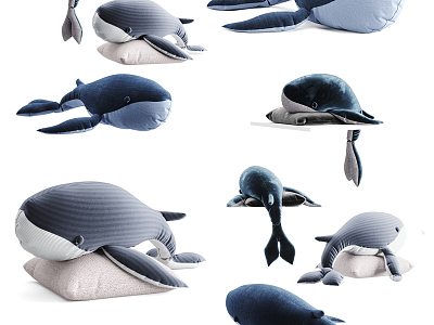 Modern Doll Marine Animal Pillow model