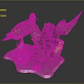 Two Birds In Varied Postures Showcasing Natural Behaviors On Textured Display Base