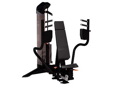 Professional Strength Training Fitness Equipment With Adjustable Seat And Weight Stack 3d model