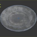 Elegant Silver Household Plate With Intricate Floral Patterns On Decorative Rim
