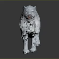 Modern leopard snow leopard 3d model
