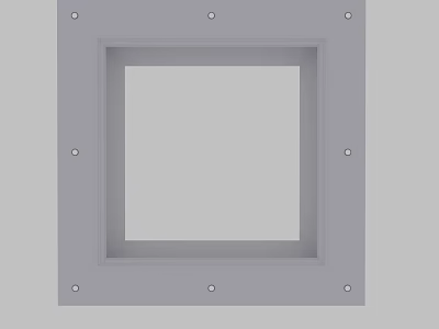 Modern Gray Square Framed Ceiling Design With Minimalist Mounting Points Structure 3d model