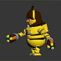 Robot Assistant Small Robot Butler Robot Butler Figure Game Figure 3d model