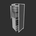 Commercial Standing Storage Cabinet With Doors And Multiple Shelves For Business Use