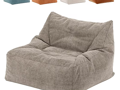 Comfortable Gray Bean Bag Chair With Multiple Color Options For Modern Living 3d model
