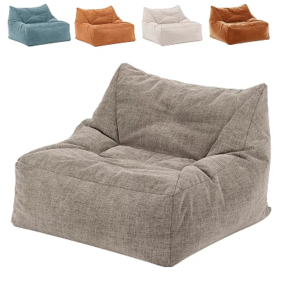 Comfortable Gray Bean Bag Chair With Multiple Color Options For Modern Living 3d model