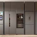 Refrigerator Combination Oven Double Door Refrigerator Cabinet Combination 3d model