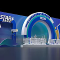 STAR 2024 Event Stage Backdrop With Riding the Waves And Leading the Trend