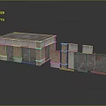 Architectural Model Featuring Brick Walls Concrete Structures And Surface Reflection 3d model