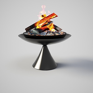 Modern Stove Indoor and Outdoor Fireplace Stove Bonfire Rack 3d model