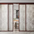 New Chinese-style sliding door 3d model