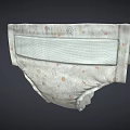 Soft Baby Diaper With Cute Floral Patterns And Elastic Waistband Design 3d model
