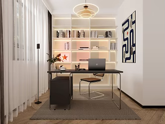 Modern study 3d model