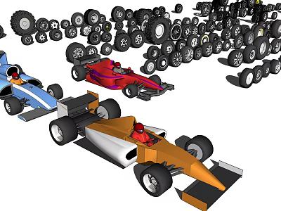 modern sports car 3d model