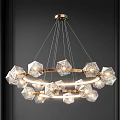 Modern Circular Chandelier Designs With Crystal Glass Elements And Metal Frames