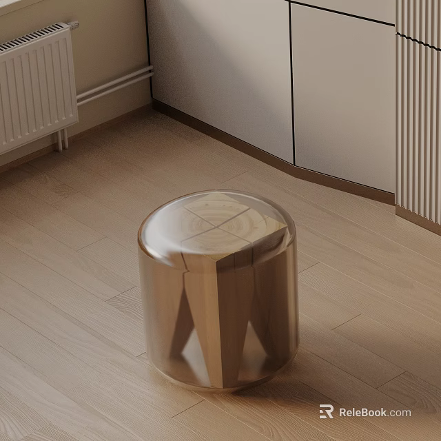 Modern Golden Round Metallic Side Table With Sturdy Three Legs For Indoor Decor 3d model 