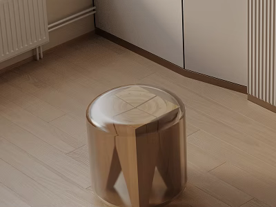 Modern Golden Round Metallic Side Table With Sturdy Three Legs For Indoor Decor 3d model