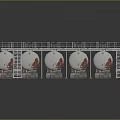 White Industrial Storage Tanks With Red Logos Metal Stairs And Platform Structures
