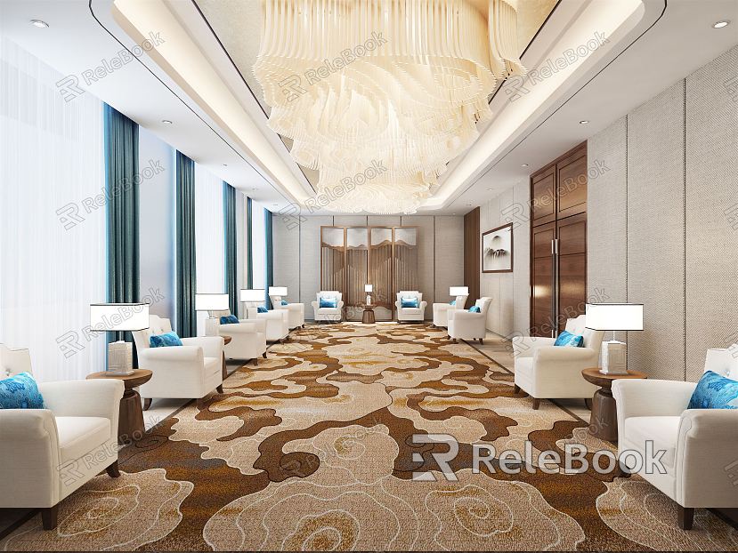 New Chinese Reception Room Reception Room Negotiation Room Reception Room Reception Room model