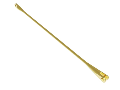 Golden Long Slender Metal Tool With Dual End Structure And Polished Surface 3d model