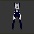 Navy Blue Cycling Bib Pants With White And Red Accent Design