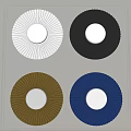 Modern Decorative Wall Lamps With White Black Gold Blue Radial Circular Design
