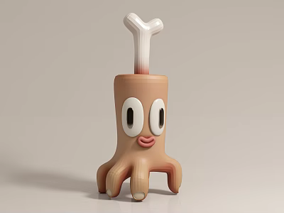 Arm and limb cartoon style Q version equipment animation image anthropomorphic beauty Chen props exhibition display popular science education hand ornaments 3d model