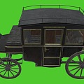 Carriage Ragcar Box Car Old Shanghai 3d model