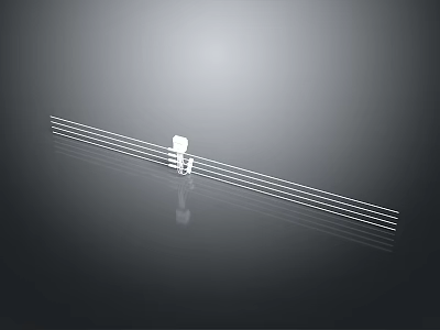 Modern Minimalist Bench Design Featuring Parallel Lines And Reflective Surface 3d model
