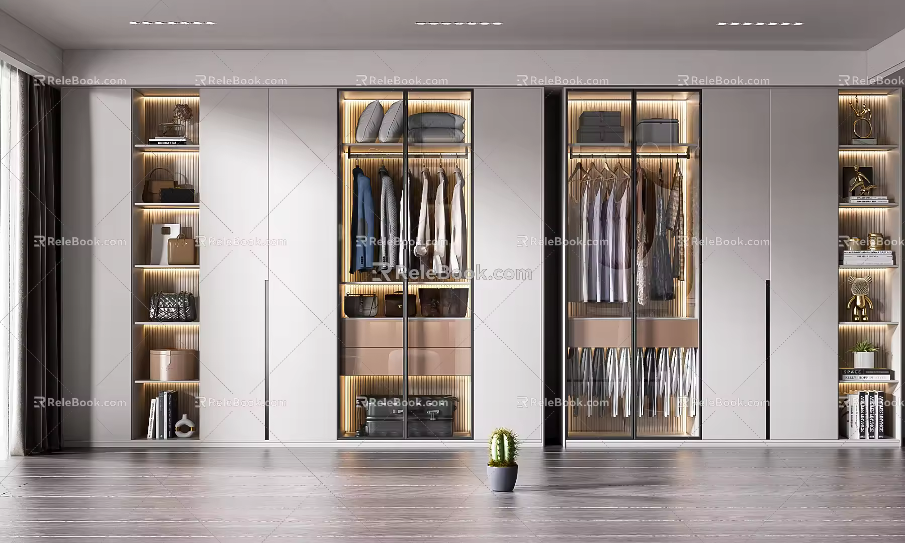Modern wardrobe combination 3d model