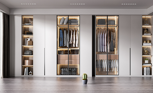 Modern wardrobe combination 3d model