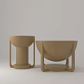 Two Modern Wooden Coffee Tables With Unique Curved Structure And Minimalist Design