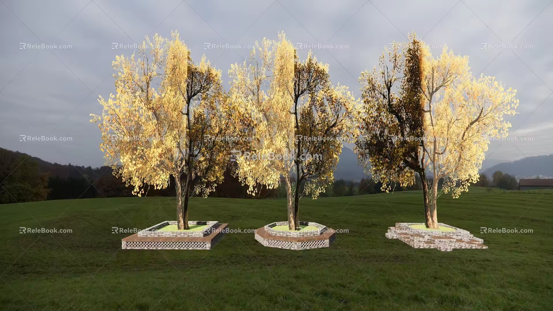 Tree Pool Tree Pit Seat 3d model