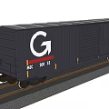 Black Cargo Box Truck With G Logo And Maine Central Number 206 123