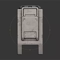 Gray Industrial Mechanical Equipment With Black Top Panel And Control Buttons