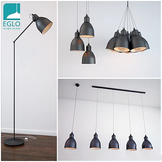 Modern chandelier EGLO PRIDDY chandelier floor lamp 3d model