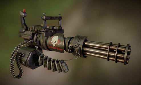 Modern Gun Machine Gun War 3d model