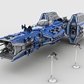 Lego LEGO Toys Building Blocks Spacecraft Space Warship Sci-Fi Tech Cosmic Warplanes 3d model