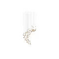 Modern Artistic Bird Shaped Chandelier With White Flying Bird Designs Hanging In Curve