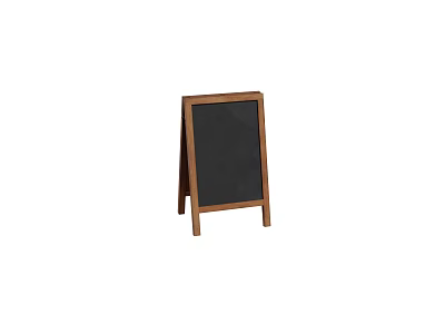 Small Wooden Easel Chalkboard Stand With Black Surface For 3d model
